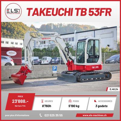 Pelle sur chenilles Takeuchi TB 53fr - E.48.24