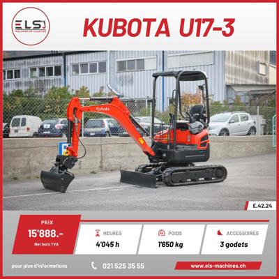 Mini pelle Kubota U17-3 - E.42.24