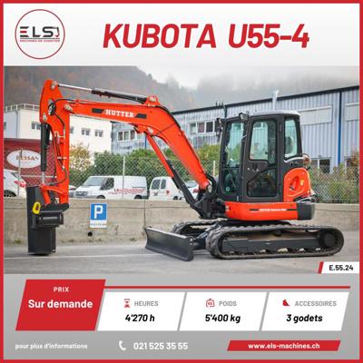 Pelle sur chenilles Kubota 5.4T - E.55.24- bagger