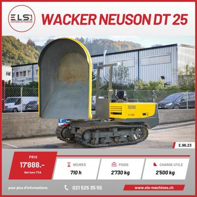 Dumper sur chenilles Wacker Neuson DT 25 - E.96.23 - raupendumper